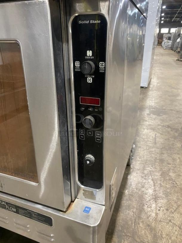Blodgett Solid State Series Commercial Stainless Steel Natural Gas Powered Double Stacked Dual Flow Convection Oven! With Wire Oven Racks! SN: 102496RA030B/102496RA028T! On Casters! 2X Your Bid Makes One Unit! - Image 8 of 11