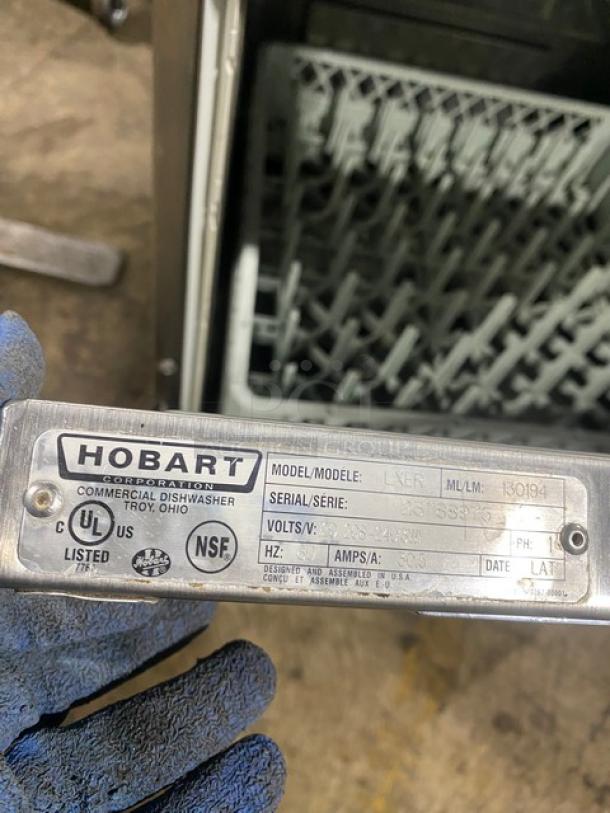 Hobart! New Body Style! Advansys Series Commercial Stainless Steel Electric Powered High Temperature Undercounter Dishwasher! With Full Size Peg Rack! Model: LXER SN: 231188975! 120/208-240V 1 Phase! - Image 7 of 9