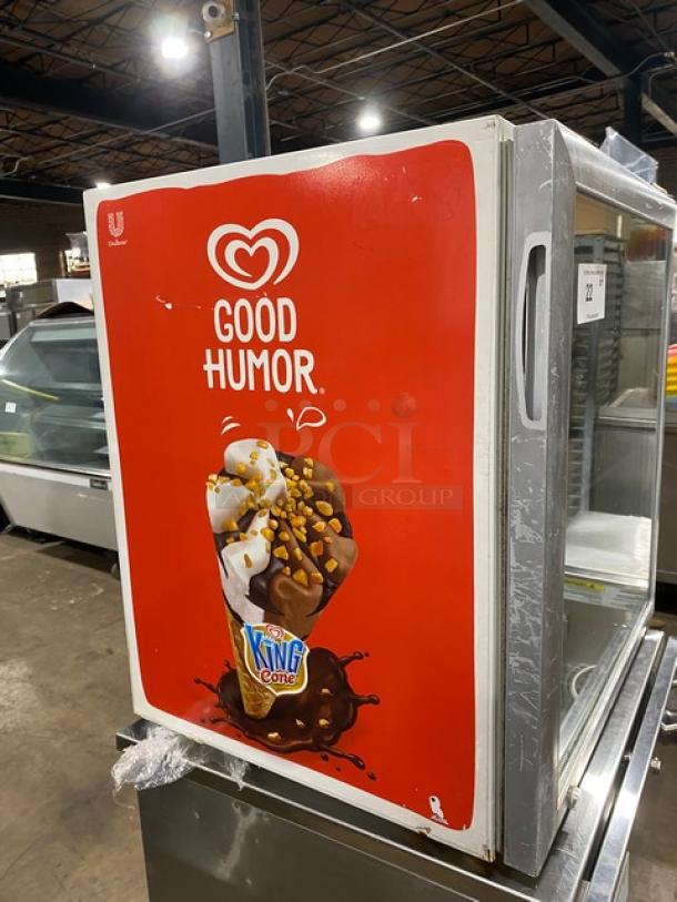 Excellence Commercial White Powder Coated Good Humor Style Countertop Merchandiser Display Freezer! With Poly Coated Wire Rack! Model: CTF-3MAG SN: 711011030425! 110-120V 1 Phase! - Image 2 of 7