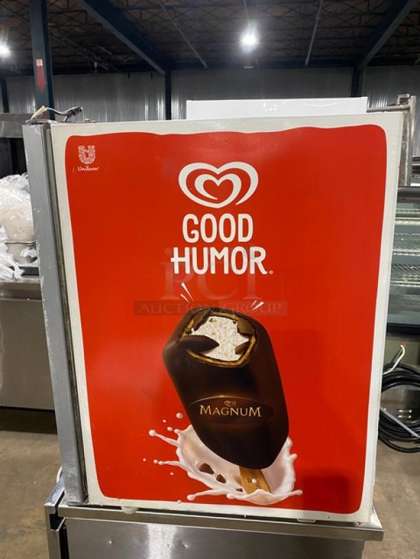 Excellence Commercial White Powder Coated Good Humor Style Countertop Merchandiser Display Freezer! With Poly Coated Wire Rack! Model: CTF-3MAG SN: 711011030425! 110-120V 1 Phase! - Image 3 of 7