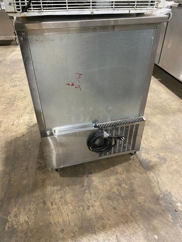 GlasTender Commercial Stainless Steel Solid Single Door Undercounter Refrigerator! With Poly Coated Wire Rack! Model: UCR24S-L SN: 134169711F! 120V 1 Phase! On Casters! - Image 3 of 7