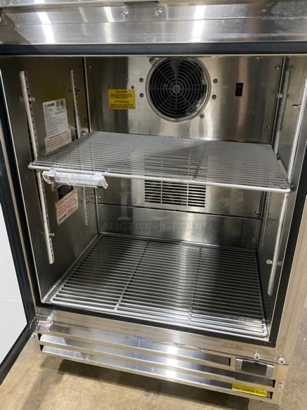 GlasTender Commercial Stainless Steel Solid Single Door Undercounter Refrigerator! With Poly Coated Wire Rack! Model: UCR24S-L SN: 134169711F! 120V 1 Phase! On Casters! - Image 5 of 7