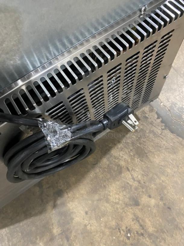 GlasTender Commercial Stainless Steel Solid Single Door Undercounter Refrigerator! With Poly Coated Wire Rack! Model: UCR24S-L SN: 134169711F! 120V 1 Phase! On Casters! - Image 7 of 7