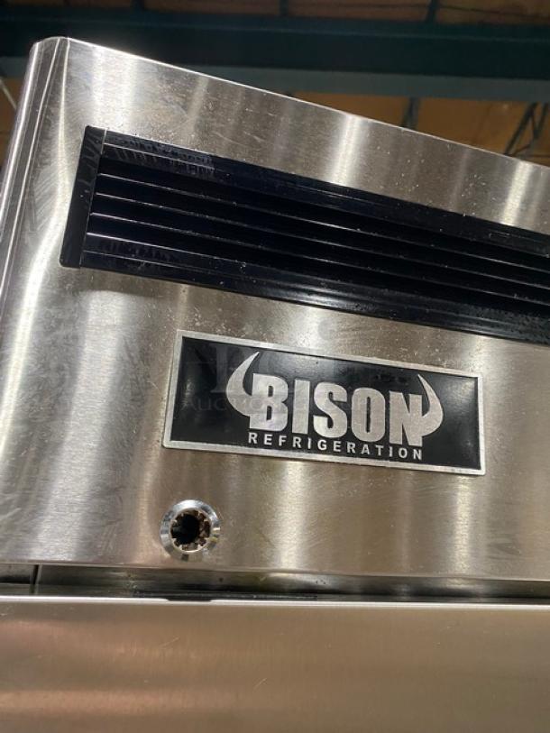 Bison! 2019 Late Model! B-Series Commercial Stainless Steel Solid Single Door Reach In Freezer! With Poly Coated Wire Racks! Model: BRF-21 SN: BRF-2100319011100K80002! 115V 1 Phase! On Casters! - Image 8 of 9