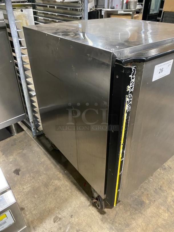 Silver King Commercial Stainless Steel Solid Single Door Undercounter Refrigerator! With Poly Coated Wire Rack! Model: SKR27A SN: SBCI140136A! 115V! On Casters! - Image 2 of 7