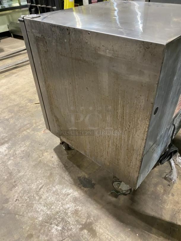 Silver King Commercial Stainless Steel Solid Single Door Undercounter Refrigerator! With Poly Coated Wire Rack! Model: SKR27A SN: SBCI140136A! 115V! On Casters! - Image 4 of 7