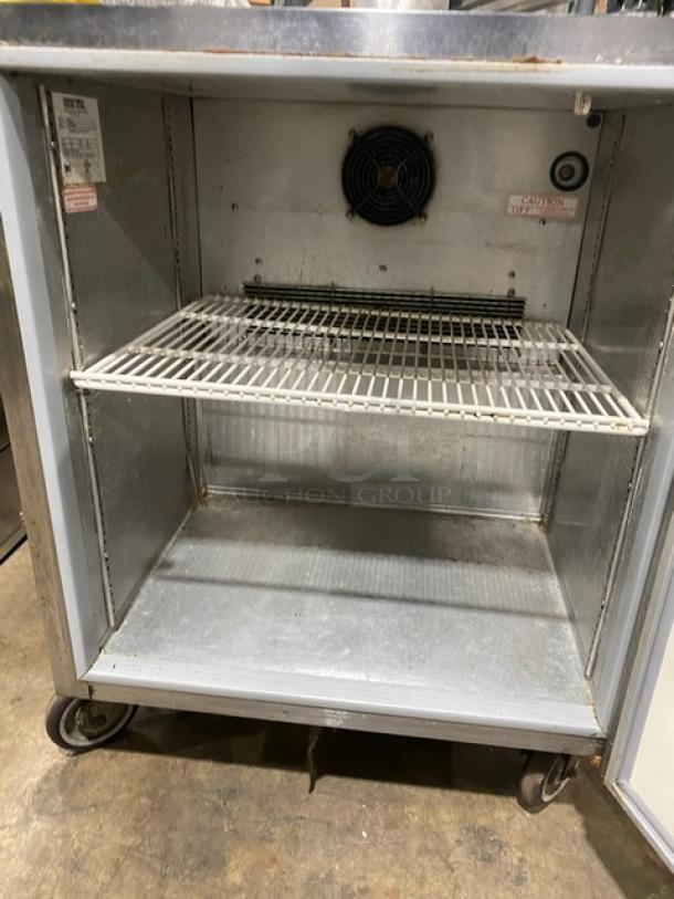 Silver King Commercial Stainless Steel Solid Single Door Undercounter Refrigerator! With Poly Coated Wire Rack! Model: SKR27A SN: SBCI140136A! 115V! On Casters! - Image 5 of 7