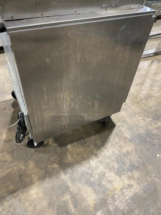 Beverage-Air Commercial Stainless Steel Single Door Undercounter Worktop Refrigerator! Energy Star Certified! Energy Star Certified! With Poly Coated Wire Rack! Model: UCR27AHC SN: 13809512! 115V 1 Phase! On Casters! - Image 4 of 7