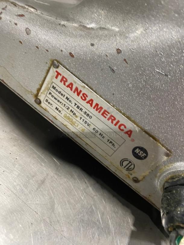 Transamerica Commercial Electric Powered Countertop Deluxe Food Processor Machine! Model: TBR-580 SN: 0900376! 115V 1 Phase! On Legs! - Image 7 of 8