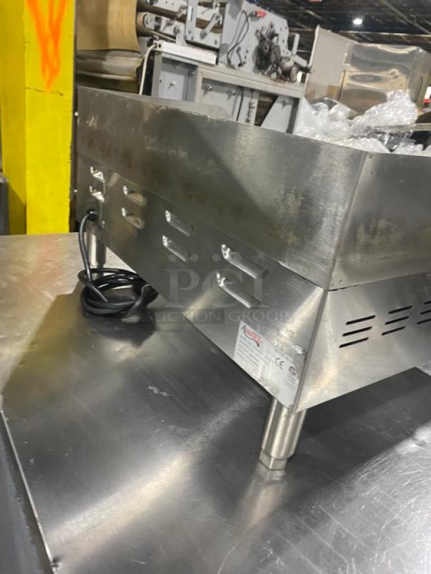 Avantco Commercial Stainless Steel Electric Powered Countertop 24" Flat Griddle! With Thermostatic Controls! With Back & Side Splash! Model: 177EG24N! 208/240V! On Legs! - Image 7 of 16