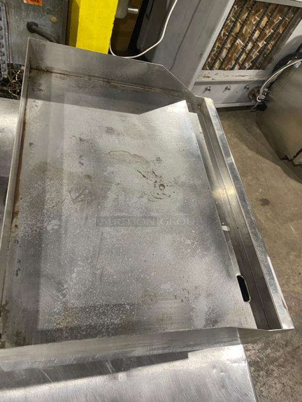 Avantco Commercial Stainless Steel Electric Powered Countertop 24" Flat Griddle! With Thermostatic Controls! With Back & Side Splash! Model: 177EG24N! 208/240V! On Legs! - Image 9 of 16
