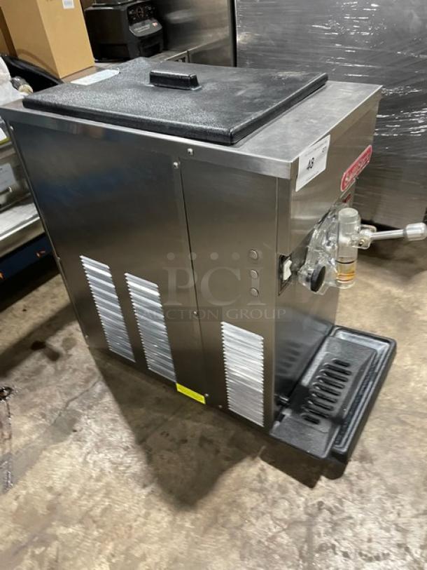 SaniServ Commercial Stainless Steel Electric Powered Countertop Air-Cooled Margarita/Cocktail/Frozen Beverage Machine! With Single 20 Qt. Hopper! With Drip Tray! Model: A7071J SN: 224555499! - Image 2 of 8