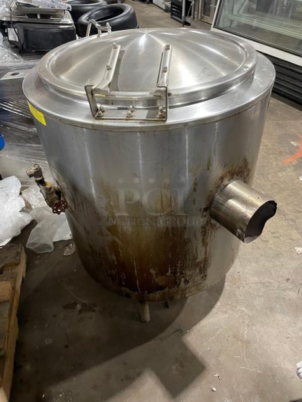 Groen Commercial Stainless Steel Natural Gas Powered Steam Jacketed 40 Lb. Stationary Steam Kettle! Model: AH/1-40 SN: 49571! 115V 1 Phase! On Legs! - Image 3 of 8