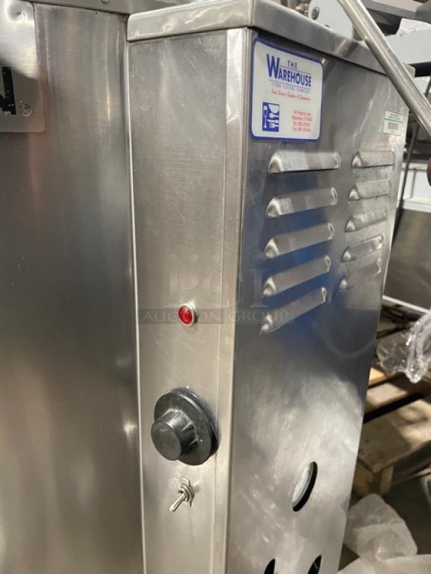 Groen Commercial Stainless Steel Natural Gas Powered Steam Jacketed 40 Lb. Stationary Steam Kettle! Model: AH/1-40 SN: 49571! 115V 1 Phase! On Legs! - Image 6 of 8