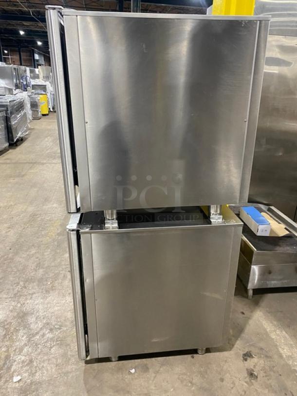 Eloma Genius Series Commercial Stainless Steel Electric Powered Double Stacked Combi Oven! With Digital Controls! With Built In Pan Slides & Wired Racks! On Legs! 2X Your Bid Make One Unit! - Image 3 of 10