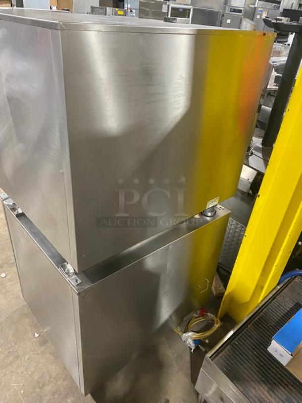 Eloma Genius Series Commercial Stainless Steel Electric Powered Double Stacked Combi Oven! With Digital Controls! With Built In Pan Slides & Wired Racks! On Legs! 2X Your Bid Make One Unit! - Image 4 of 10