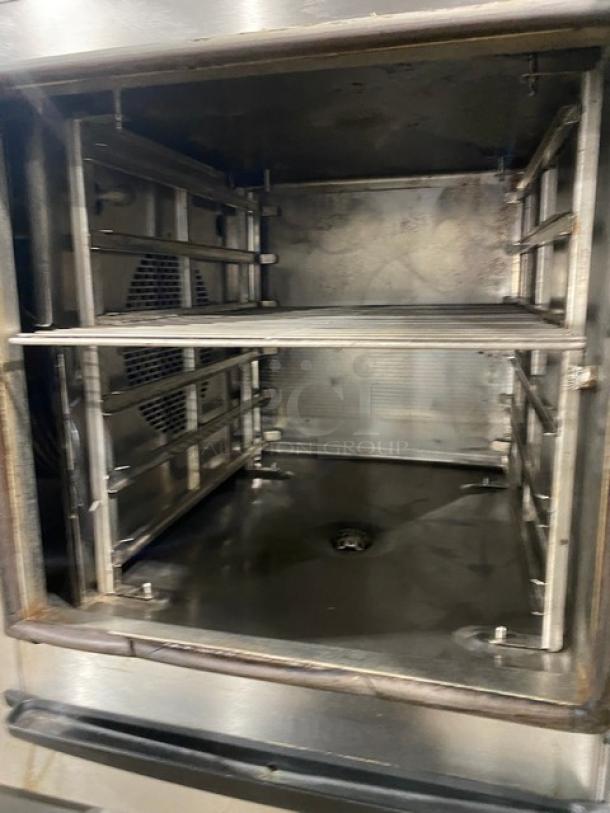 Eloma Genius Series Commercial Stainless Steel Electric Powered Double Stacked Combi Oven! With Digital Controls! With Built In Pan Slides & Wired Racks! On Legs! 2X Your Bid Make One Unit! - Image 6 of 10
