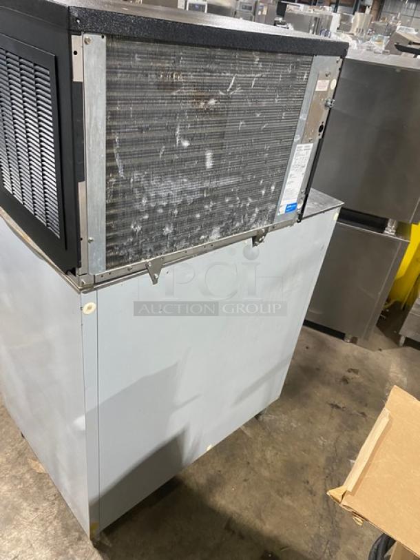 Ice-O-Matic Commercial Stainless Steel Electric Powered Air-Cooled Ice Making Machine Head! Energy Star Certified! Model: ICE0500FA5 SN: 12091280010419! 115V 1 Phase! With Heavy Duty Ice Storage Bin! With Lift-Up Style Access Door! On Legs! ALL ONE MONEY! - Image 3 of 7