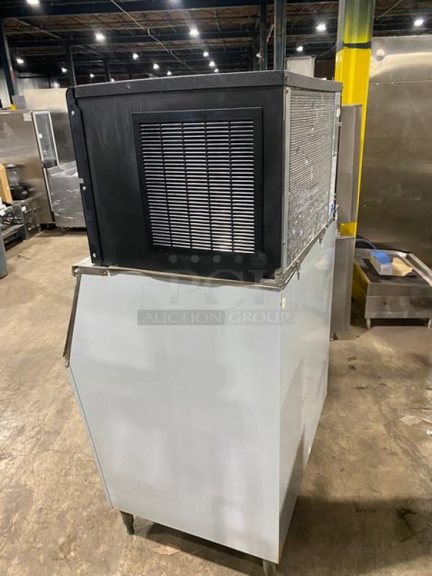 Ice-O-Matic Commercial Stainless Steel Electric Powered Air-Cooled Ice Making Machine Head! Energy Star Certified! Model: ICE0500FA5 SN: 12091280010419! 115V 1 Phase! With Heavy Duty Ice Storage Bin! With Lift-Up Style Access Door! On Legs! ALL ONE MONEY! - Image 4 of 7