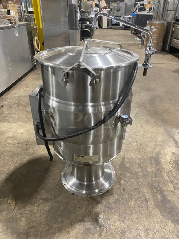 Blodgett Commercial Stainless Steel Electric Powered 2/3 Jacketed 20-Gal. Stationary Pedestal Kettle! With Swing Spout Faucet! Model: KPS-20E SN: 111606S4178-5948! 208V 3 Phase! On Pedestal-Style Base! - Image 3 of 11