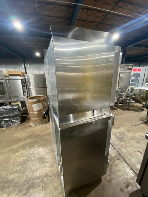 Duke Commercial Stainless Steel Electric Powered Double Stacked Convection Oven/Proofer Combo! With Touch Screen Controls! With Built In Pan Slides & Wired Oven Racks! Model: TSC-6/18 SN: 30-JIJI-0090! 208V 3 Phase! On Casters! - Image 4 of 12