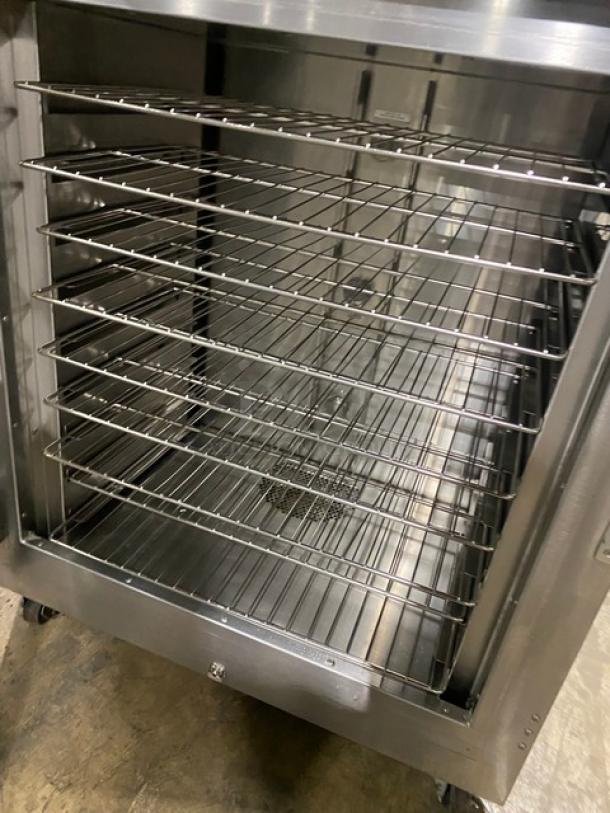 Duke Commercial Stainless Steel Electric Powered Double Stacked Convection Oven/Proofer Combo! With Touch Screen Controls! With Built In Pan Slides & Wired Oven Racks! Model: TSC-6/18 SN: 30-JIJI-0090! 208V 3 Phase! On Casters! - Image 6 of 12