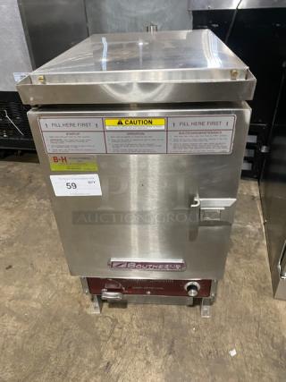 Southbend Simple Steam Series Commercial Stainless Steel Electric Powered 5-Pan Countertop Steamer! With Built In Pan Holding Rack! Model: EZ-5 SN: 07F46349-2! 208V 1 Phase!