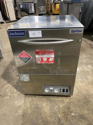 Jackson DishStar Series Commercial Stainless Steel Electric Powered High Temperature Undercounter Dishwasher! Model: DISHSTARHT SN: 18E358302! 208-230V 1 Phase! On Legs!