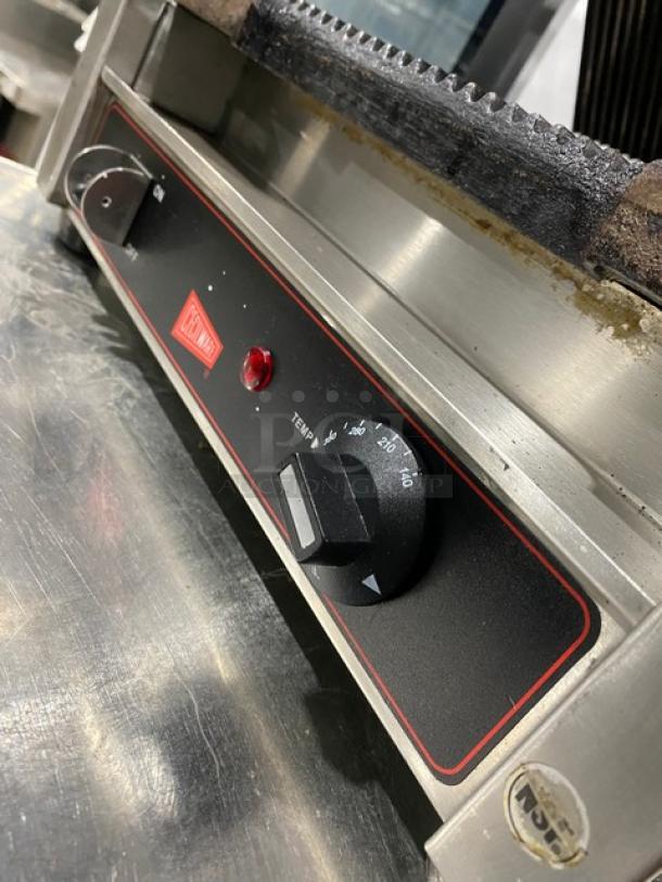 Cecilware Commercial Stainless Steel Electric Powered Countertop Panini Sandwich Press Grill! With Thermostatic Control! With Grooved Grates & Side Handles! Model: SG-1LG-120 SN: N727446! 120V! On Legs! - Image 8 of 9