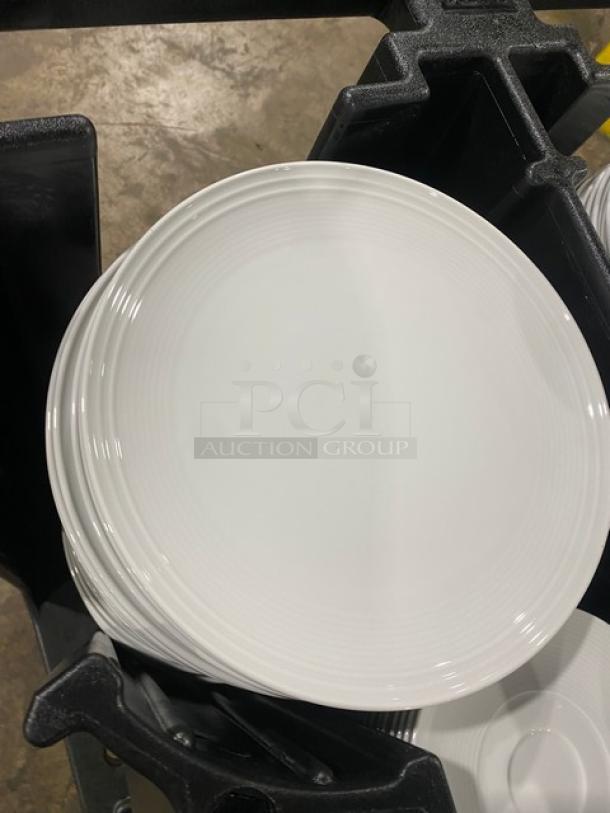Commercial Black Poker-Style Mobile Dish Dolly/Caddy! With Commercial White Round Dinnerplates! On Casters! ALL ONE MONEY! - Image 4 of 7