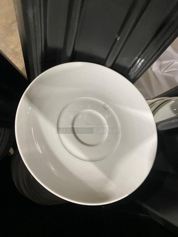 Commercial Black Poker-Style Mobile Dish Dolly/Caddy! With Commercial White Round Dinnerplates! On Casters! ALL ONE MONEY! - Image 5 of 7