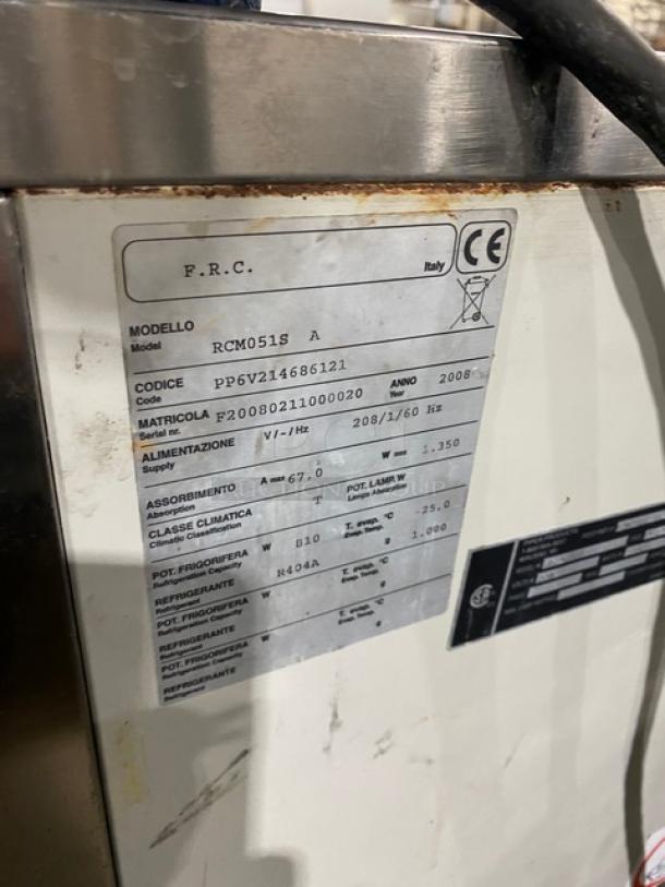 Piper Products Commercial Stainless Steel Electric Powered Undercounter Blast Chiller/Shock Freezer! With Digital Controls! With Built In Pan Holding Rack & Probe! Model: RCM051S SN: F20080211000020! 208V 1 Phase! - Image 8 of 10