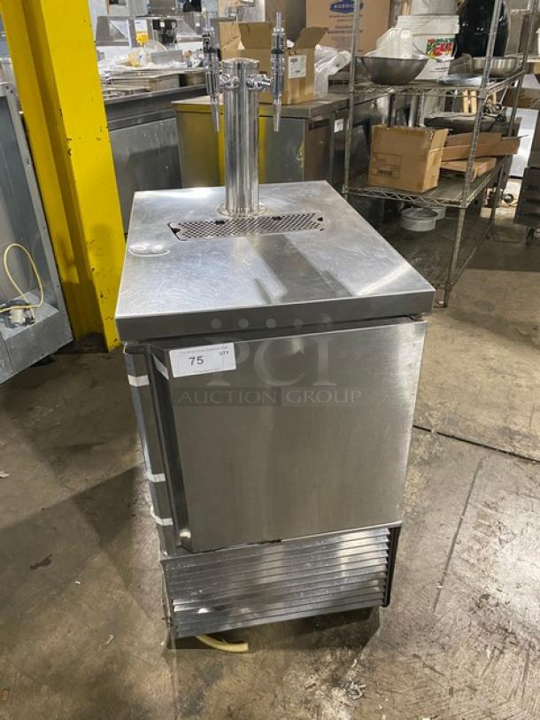 Cornelius Commercial Stainless Steel Electric Powered Self-Contained Automatic Cold Nitro Brew Bag-In-Box Dispenser Machine! With Single Tower Double Tap! With Drip Tray! Model: CNB BIB SN: 6201850NB020! 120V! - Image 1 of 9