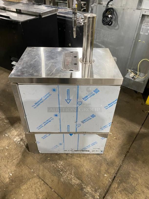 Cornelius Commercial Stainless Steel Electric Powered Self-Contained Automatic Cold Nitro Brew Bag-In-Box Dispenser Machine! With Single Tower Double Tap! With Drip Tray! Model: CNB BIB SN: 6201850NB020! 120V! - Image 3 of 9