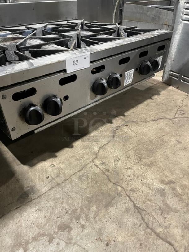 Vulcan Commercial Stainless Steel Natural Gas Powered Countertop Heavy Duty 6 Burner Range! With Back Splash! Model: VHP636-1! On Legs! - Image 7 of 8