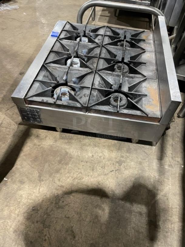 Vulcan Commercial Stainless Steel Natural Gas Powered Countertop Heavy Duty 6 Burner Range! With Back Splash! Model: VHP636-1 SN: 650167391! On Legs! - Image 3 of 9