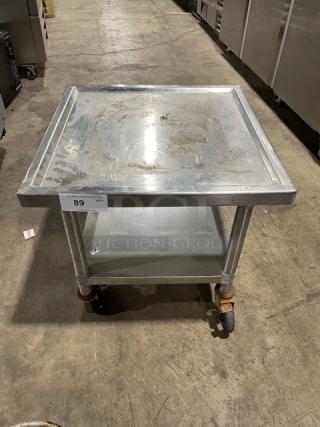 Commercial Stainless Steel 24" Worktop/Equipment Cart! With Single Undershelf! On Casters!