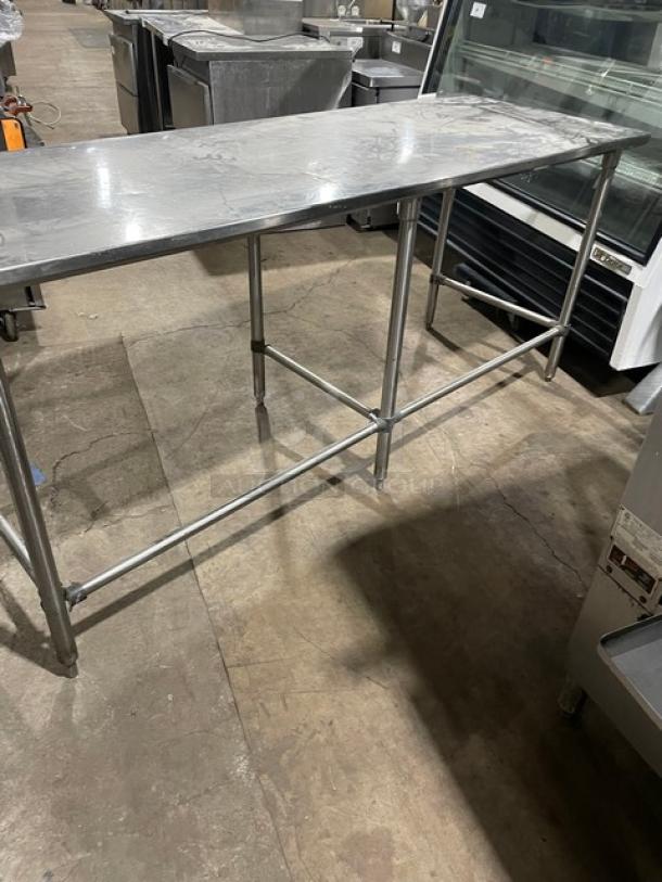 Russco Custom Commercial Stainless Steel Open Base Worktop Table! On Legs! - Image 4 of 6