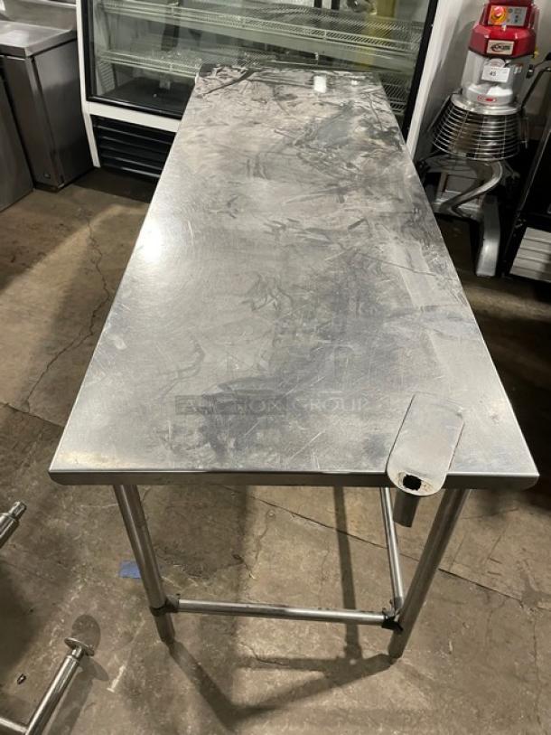 Russco Custom Commercial Stainless Steel Open Base Worktop Table! On Legs! - Image 5 of 6