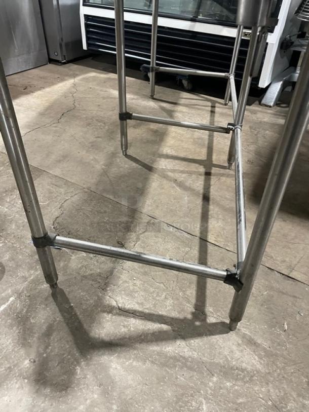 Russco Custom Commercial Stainless Steel Open Base Worktop Table! On Legs! - Image 6 of 6
