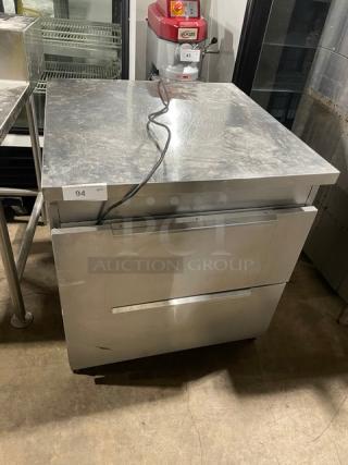 Randell Commercial Stainless Steel 2 Drawer Self Contained Undercounter Worktop Refrigerator! Model: 9404-32D-7 SN: W1218211-1! 115V 1 Phase!