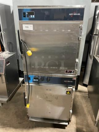 Alto-Shaam! 2017 Late Model! Halo Heat Series Commercial Stainless Steel Electric Powered Double Stacked Heated Holding/Proofing Cabinet! With Wired Oven Racks! With Individual Controls! Model: 750-S SN: 2135480-000/2132667-000! 208-240V 1 Phase! 2X Your Bid Makes One Unit!