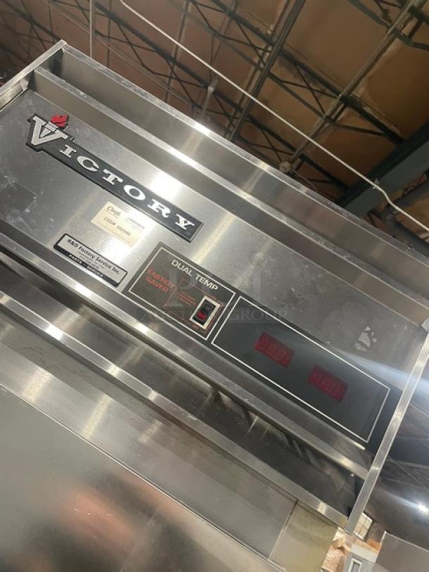 Victory Commercial Stainless Steel Half Door Dual Temp Refrigerator/Freezer Combo! With Wired Racks! Model: RFS-1D-S7-HD SN: M0756713! 115V 1 Phase! On Legs! - Image 8 of 10