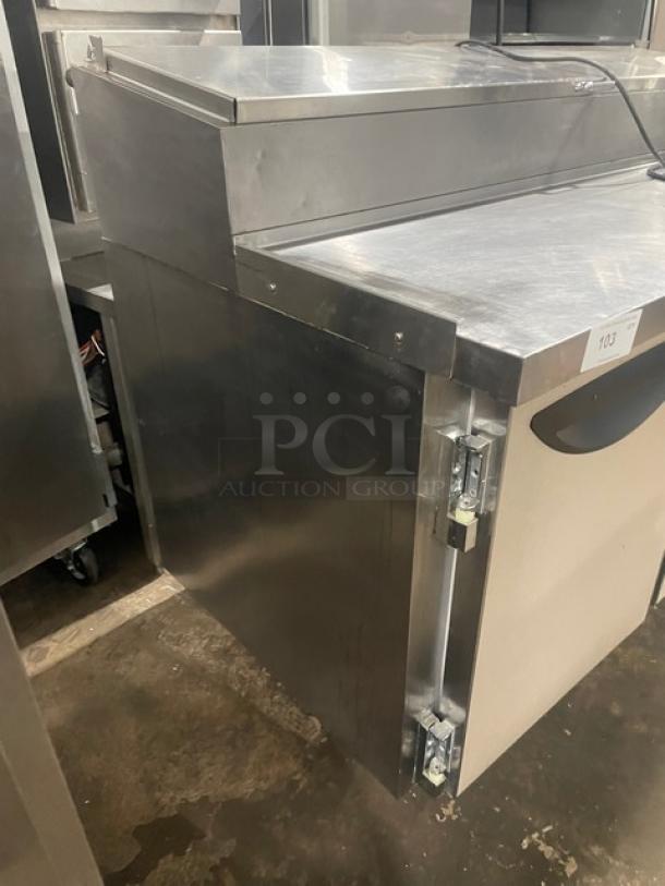 Victory Commercial Stainless Steel 2 Door Refrigerated Bain Marie Style Mega Top 65" Pizza Prep Table! With Poly Coated Wire Racks! Model: VPT-65 SN: M0756727! 115V 1 Phase! On Casters! - Image 2 of 9