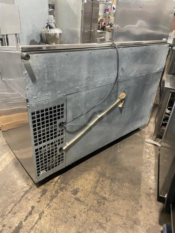 Victory Commercial Stainless Steel 2 Door Refrigerated Bain Marie Style Mega Top 65" Pizza Prep Table! With Poly Coated Wire Racks! Model: VPT-65 SN: M0756727! 115V 1 Phase! On Casters! - Image 4 of 9