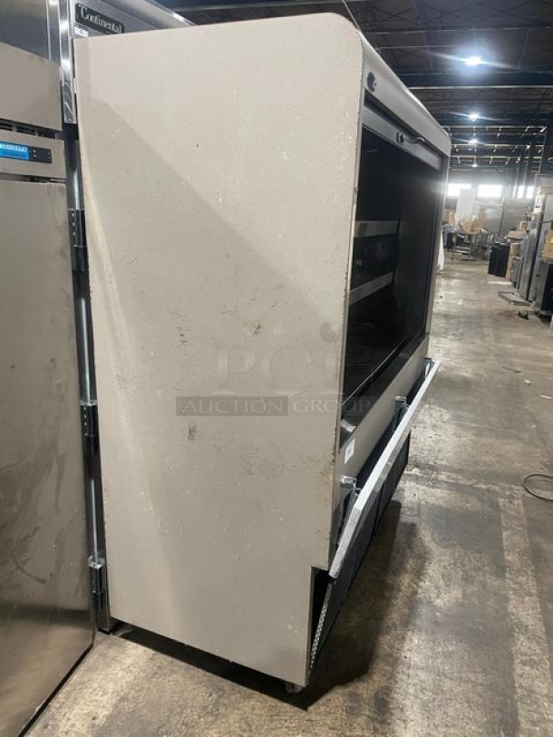 RPI Industries Olympus Air Screen Series Commercial Multi-Tier Refrigerated Open Grab-N-Go Merchandiser Display Case! With Stainless Steel Interior & Adjustable Shelves! With Foldable Tray Slide! With Pull-Down Night Curtain! Model: SCAS72R SN: 11074017! 115/208-230V 1 Phase! On Casters! - Image 2 of 9