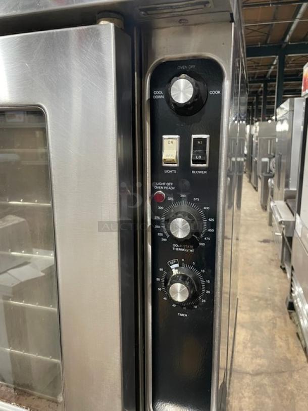 Blodgett Commercial Stainless Steel Natural Gas Powered Double Stacked Dual-Flow Convection Oven! With Thermostatic Controls! With Wired Oven Racks! Model: DFG-100 SN: 010201RA041T/010201RA044B! 115V 1 Phase! On Legs! 2X Your Bid Makes One Unit! - Image 7 of 14