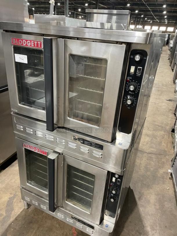 Blodgett Commercial Stainless Steel Natural Gas Powered Double Stacked Dual-Flow Convection Oven! With Thermostatic Controls! With Wired Oven Racks! Model: DFG-100 SN: 010201RA041T/010201RA044B! 115V 1 Phase! On Legs! 2X Your Bid Makes One Unit! - Image 14 of 14