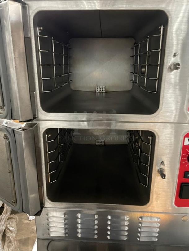 Vulcan Boiler-Base Series Commercial Stainless Steel Natural Gas Powered Dual Compartment Steam Cabinet! With Individual Controls! Model: VHX24G SN: 46-2005342! 120V 1 Phase! On Legs! With Vulcan Commercial Stainless Steel 2/3 Jacketed Direct Steam Double 24 Qt. Tilting Kettles! Mounted On High Cabinet Base! With Single Swivel Deck Faucet! Model: 2T2036D SN: 46-2005343/N323/N324! 115V 1 Phase! On Legs! 2X Your Bid Makes One Unit! - Image 5 of 16