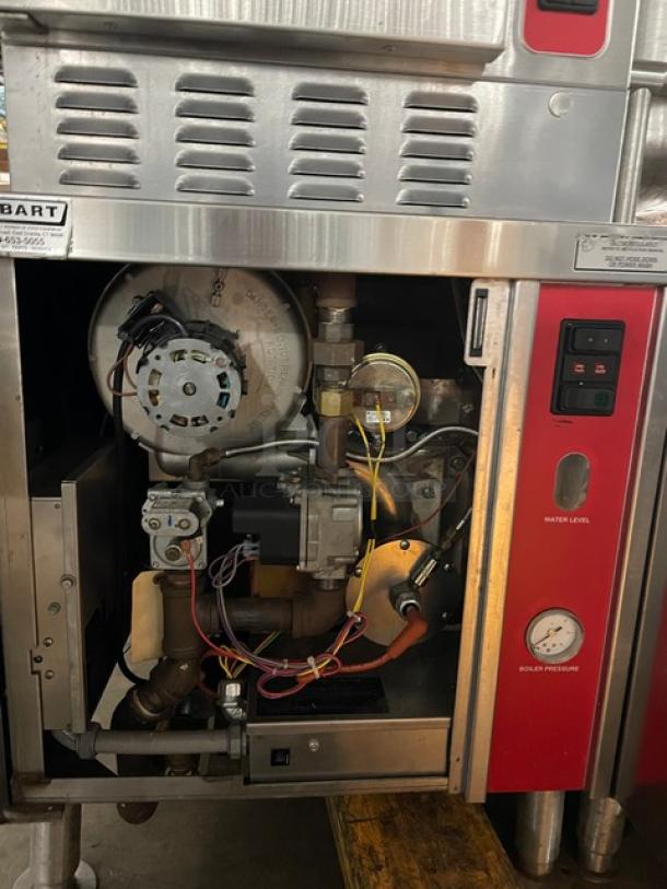 Vulcan Boiler-Base Series Commercial Stainless Steel Natural Gas Powered Dual Compartment Steam Cabinet! With Individual Controls! Model: VHX24G SN: 46-2005342! 120V 1 Phase! On Legs! With Vulcan Commercial Stainless Steel 2/3 Jacketed Direct Steam Double 24 Qt. Tilting Kettles! Mounted On High Cabinet Base! With Single Swivel Deck Faucet! Model: 2T2036D SN: 46-2005343/N323/N324! 115V 1 Phase! On Legs! 2X Your Bid Makes One Unit! - Image 9 of 16